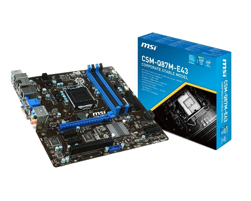 Ремонт материнских плат  MSI CSM-Q87M-E43 в Санкт-Петербурге