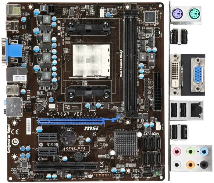 Ремонт материнских плат  MSI A55M-P35 в Санкт-Петербурге