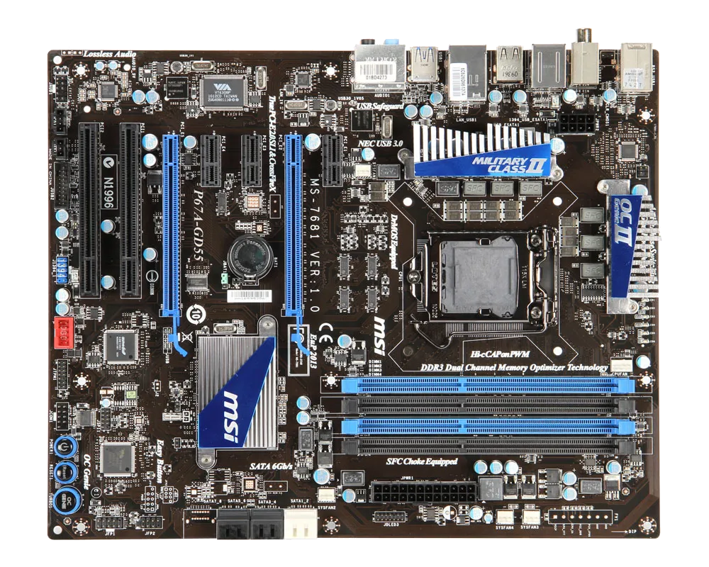 Ремонт материнских плат  MSI P67A-GD55 (B3) в Санкт-Петербурге